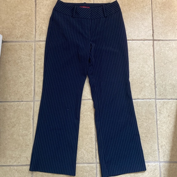 Vintage San Francisco navy pinstriped trousers - Picture 2 of 4